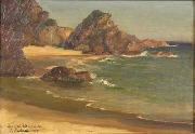 Lionel Walden Rocky Shore, oil painting by Lionel Walden, oil painting artist